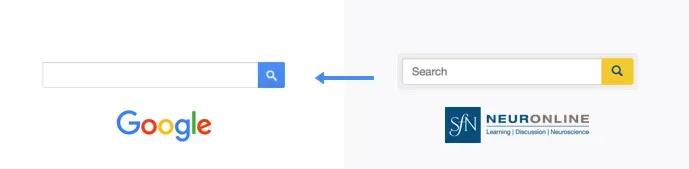 Users using Google search instead of Neuronline search